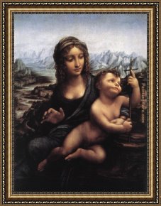 Madonna with The Rosary Framed Paintings - Madonna with the Yarnwinder by Leonardo da Vinci