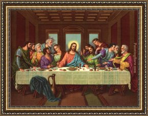 Picture of The Last Supper II Framed Paintings - picture of the last supper II by Leonardo da Vinci