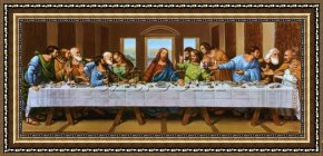 Picture of The Last Supper II Framed Paintings - the picture of last supper by Leonardo da Vinci