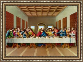 Picture of The Last Supper II Framed Paintings - the picture of the last supper by Leonardo da Vinci