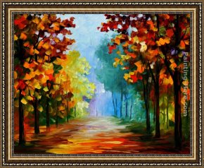 Brazilian Forest Framed Paintings - FOREST CLEARING by Leonid Afremov
