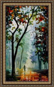Golden Harvest Framed Paintings - GOLDEN PATH by Leonid Afremov