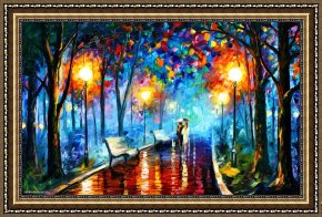Mood Framed Paintings - MISTY MOOD by Leonid Afremov