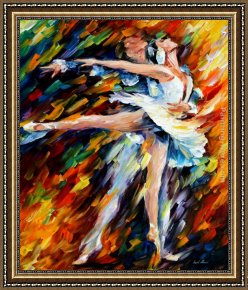 Romeo And Juliet Framed Paintings - ROMEO AND JULIET by Leonid Afremov