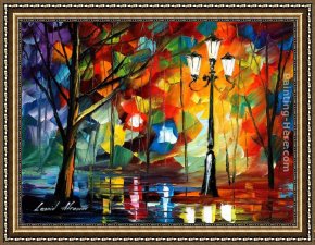 Soul Reflection 2 Framed Paintings - THE SOUL OF THE PARK by Leonid Afremov