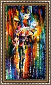 The Umbrellas Framed Paintings - UMBRELLA by Leonid Afremov