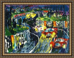 24 Hours at Lemans Framed Paintings - 24 Hours at LeMans by Leroy Neiman