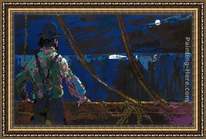 Rembrandt Night Watch Framed Paintings - Ahab at the Night Watch Moby Dick Suite by Leroy Neiman
