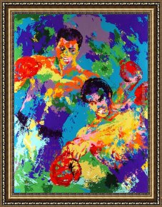 Muhammad Ali Vs. Sonny Liston Framed Paintings - Ali Foreman Zaire by Leroy Neiman