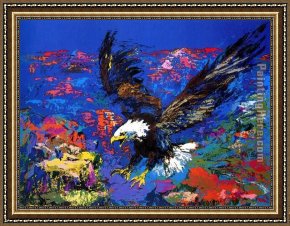 American Hearts II Framed Paintings - American Bald Eagle by Leroy Neiman