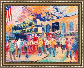 American Hearts II Framed Paintings - American Stock Exchange by Leroy Neiman