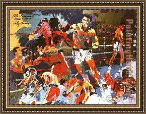 Muhammad Ali Vs. Sonny Liston Framed Paintings - Homage to Ali by Leroy Neiman