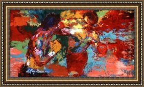 Rocky Coast And Gulls Framed Paintings - Rocky by Leroy Neiman