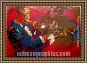 Card Player Framed Paintings - the jazz player by Leroy Neiman