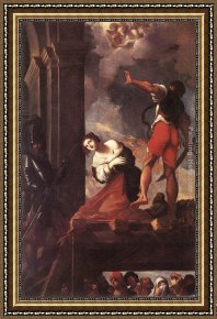 Martyrdom of St Sebastian Framed Paintings - The Martyrdom of St Margaret by Lodovico Carracci