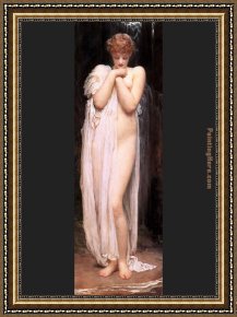 Bathers Framed Paintings - A Bather 1 by Lord Frederick Leighton