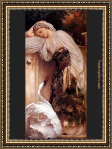 Leighton Flaming June Framed Paintings - Odalisque by Lord Frederick Leighton