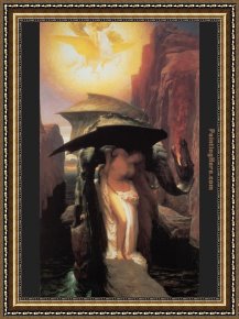Andromeda Framed Paintings - Perseus and Andromeda by Lord Frederick Leighton