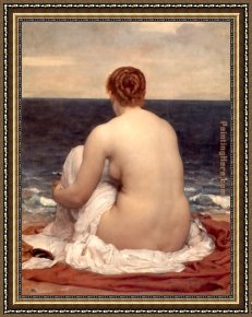 Leighton Flaming June Framed Paintings - Psamathe by Lord Frederick Leighton