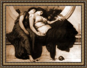 Leighton Flaming June Framed Paintings - Summer Noon by Lord Frederick Leighton