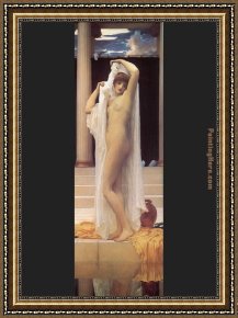 El Bano Del Caballo [the Horse's Bath] Framed Paintings - The Bath of Psyche by Lord Frederick Leighton