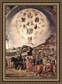 Allegory of May Triumph of Apollo Framed Paintings - The Triumph of Death by Lorenzo Costa