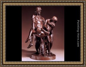 Eve Framed Paintings - Les Premieres Funerailles, Adam et Eve portant Abel by Louis-Ernest Barrias