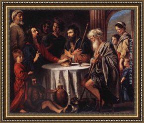 Picture of The Last Supper II Framed Paintings - The Supper at Emmaus by Louis Le Nain