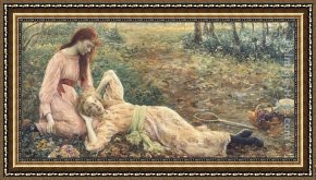 Friends Framed Paintings - Friends by Louise Breslau