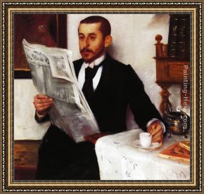 The Painter's Honeymoon Framed Paintings - Portrait of the Painter Benno Becker by Lovis Corinth