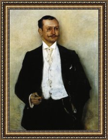 The Painter's Honeymoon Framed Paintings - Portrait of the Painter Karl Strathmann by Lovis Corinth