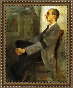 The Painter's Honeymoon Framed Paintings - Portrait of the Painter Walter Leistilow by Lovis Corinth