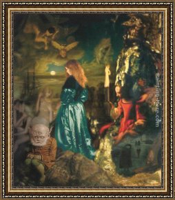 Comtesse De Tillieres Framed Paintings - No&euml;lle (...au Milieu des Serpents) by Luis Jose Estremadoyro