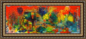 Weeping Willow Framed Paintings - In the Willows by Lyndal Campbell