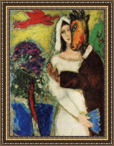 Jacob's Dream Framed Paintings - Midsummer Night's Dream by Marc Chagall