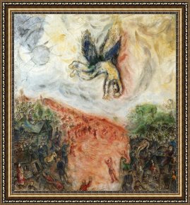Genesis The Fall And Expulsion From Paradise The Original Sin Framed Paintings - The Fall of Icarus by Marc Chagall