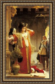 Awakening Framed Paintings - The Awakening by Marcus Stone