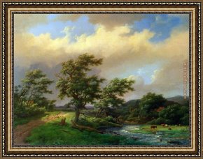 Peace in The Midst of The Storm Framed Paintings - The Approaching Storm by Marianus Adrianus Koekkoek