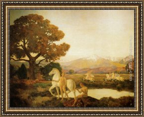 Rene Magritte Framed Paintings - L Age D Or by Marie Auguste Emile Rene Menard