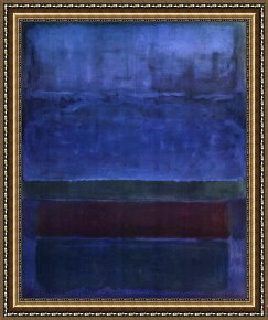 Calla-green Framed Paintings - Blue Green and Brown 1951 by Mark Rothko