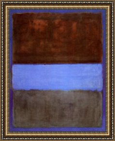 Blue Nude I 1952 Framed Paintings - No 61 Brown Blue Brown on Blue c1953 by Mark Rothko