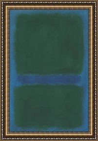 Ground Swell Framed Paintings - Untitled 1968 Blue On Blue Ground by Mark Rothko