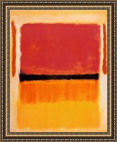 The Red Boats Argenteuil Framed Paintings - Untitled Violet Black Orange Yellow on White and Red 1949 by Mark Rothko