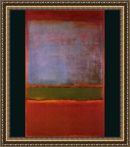 Calla-green Framed Paintings - Violet Green and Red 1951 by Mark Rothko