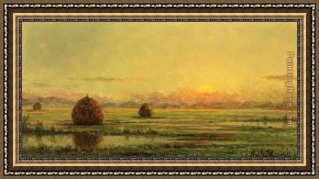 Isola Bella, Lago Maggiore, a Sketch Framed Paintings - Sunset - A Sketch by Martin Johnson Heade