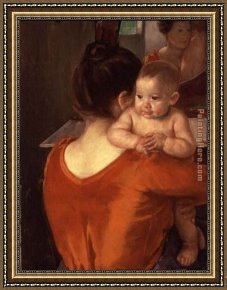 Destiny 1900 Framed Paintings - Mother and Child 1900 by Mary Cassatt