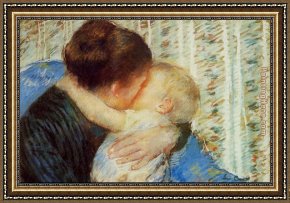 Mrs Cassatt Reading to Her Grandchildren, 1888 Framed Paintings - Mother And Child 7 by Mary Cassatt