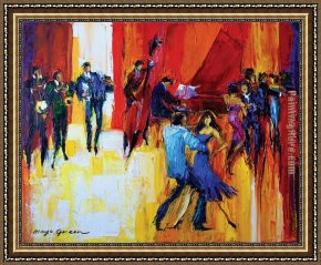 Calla-green Framed Paintings - Celebration of Life by Maya Green