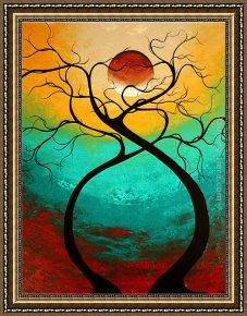 In Love Framed Paintings - Twisting Love by Megan Aroon Duncanson