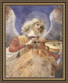 The Passion of Music Framed Paintings - Music-making Angel by Melozzo Da Forli